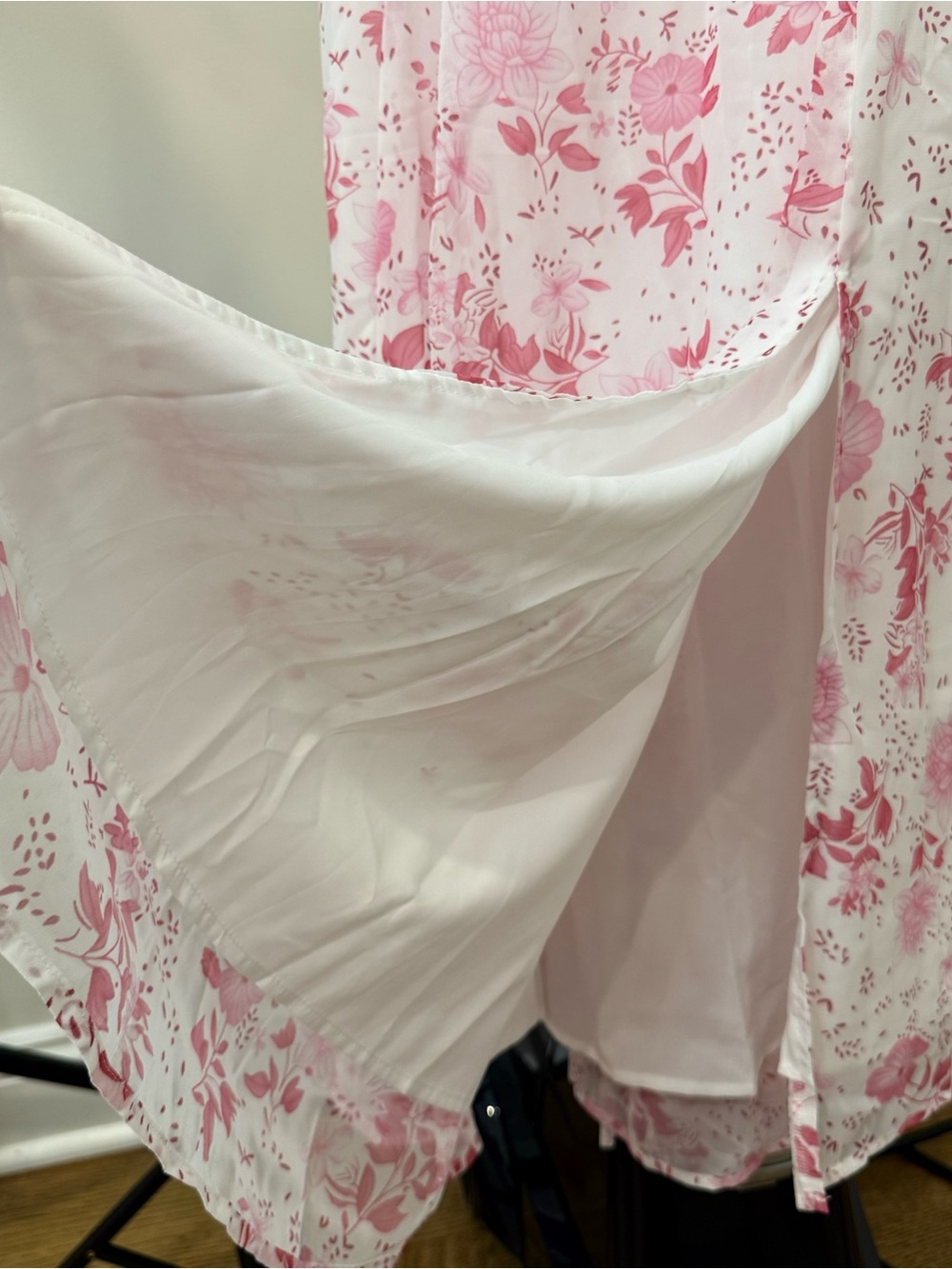 RIHOAS Pink Floral Square-Neck Midi Dress - Picture 10 of 10